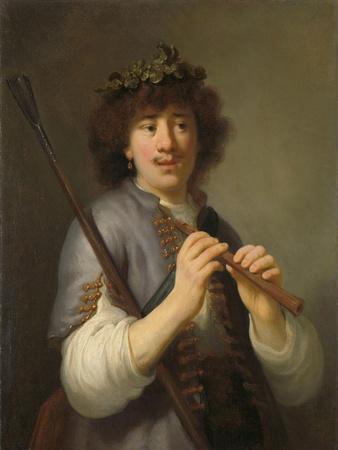 Rembrandt as Shepherd with Staff and Flute, 1636