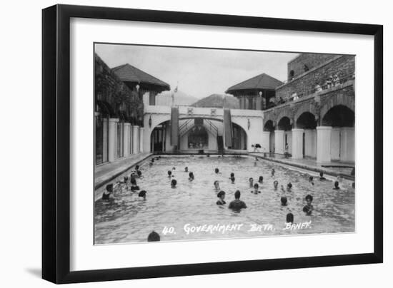 Government Bath, Banff, Alberta, Canada, C1930S-Marjorie Bullock-Framed Giclee Print