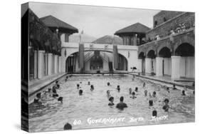 Government Bath, Banff, Alberta, Canada, C1930S-Marjorie Bullock-Stretched Canvas