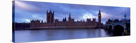 Government Building at the Waterfront, Big Ben and the House of Parliament, London, England, UK-null-Stretched Canvas