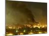 Government Building Burns During Heavy Bombardment of Baghdad, Iraq by U.S.-Led Forces-null-Mounted Photographic Print
