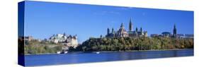 Government Building on a Hill, Parliament Building, Parliament Hill, Ottawa, Ontario, Canada-null-Stretched Canvas