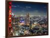 Government buildings of Tokyo at night, Japan-Sheila Haddad-Framed Photographic Print