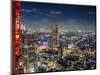 Government buildings of Tokyo at night, Japan-Sheila Haddad-Mounted Photographic Print