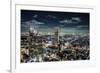 Government buildings of Tokyo at night, Japan-Sheila Haddad-Framed Photographic Print