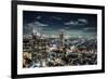 Government buildings of Tokyo at night, Japan-Sheila Haddad-Framed Photographic Print