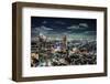 Government buildings of Tokyo at night, Japan-Sheila Haddad-Framed Photographic Print