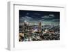 Government buildings of Tokyo at night, Japan-Sheila Haddad-Framed Photographic Print