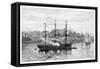 Government House and HMS Nelson, Sydney, New South Wales, Australia, 1886-JR Ashton-Framed Stretched Canvas