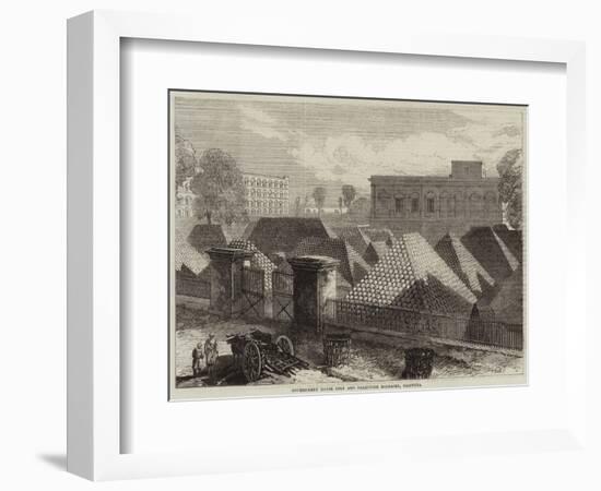 Government House Fort and Dalhousie Barracks, Calcutta-null-Framed Giclee Print