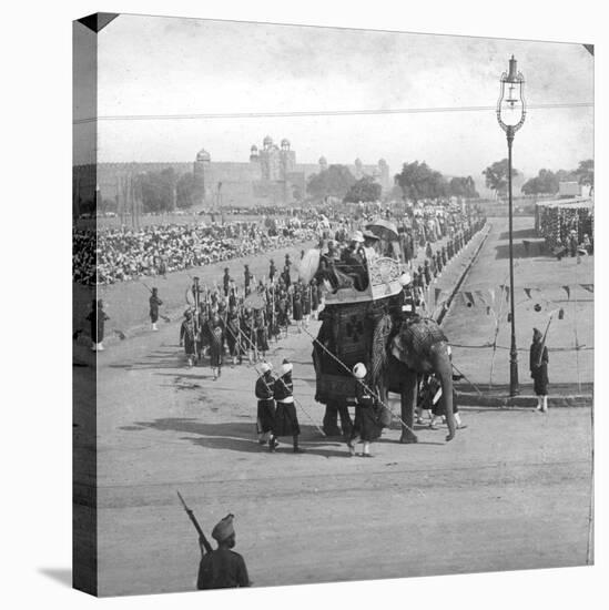 Government Officials in a State Procession, India, 1913-HD Girdwood-Stretched Canvas