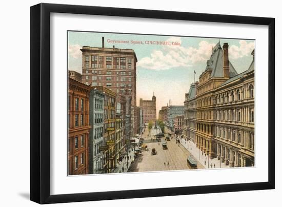 Government Square, Cincinnati, Ohio-null-Framed Art Print