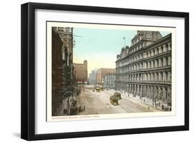 Government Square, Cincinnati, Ohio-null-Framed Art Print