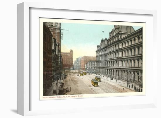 Government Square, Cincinnati, Ohio-null-Framed Art Print