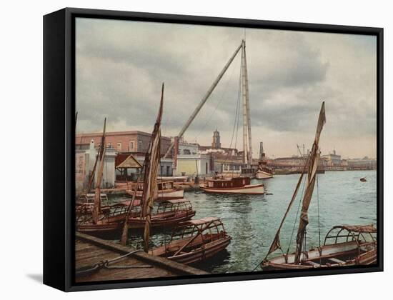 Government Wharf Havana-William Henry Jackson-Framed Stretched Canvas