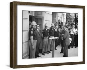 Governor George Wallace Blocks Entrance at the University of Alabama-Warren K^ Leffler-Framed Photo