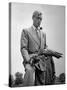 Governor of the Bahamas Duke of Windsor Holding Asparagus Picked by Bahamian Laborers During WWII-Peter Stackpole-Stretched Canvas