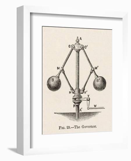 Governor or Fly-Ball Governor Invented by James Watt to Regulate the Supply of Steam-Robert H. Thurston-Framed Photographic Print