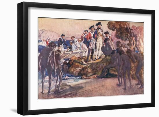 Governor Phillip in Sydney Cove-George Washington Lambert-Framed Giclee Print