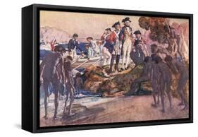Governor Phillip in Sydney Cove-George Washington Lambert-Framed Stretched Canvas