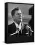 Governor Ronald W. Reagan Making Inaugural Speech after Swearing in Ceremony at Capitol-null-Framed Stretched Canvas