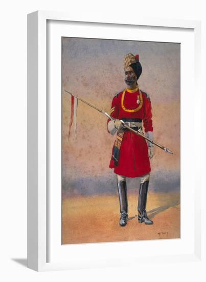 Governor's Bodyguard, Madras, Madrasi Musalman, Illustration for 'Armies of India' by Major G.F.…-Alfred Crowdy Lovett-Framed Giclee Print