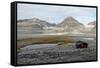 Governor's Cabin at Trinityhamn, Magdalenefjord, Svalbard, Norway, Scandinavia, Europe-David Lomax-Framed Stretched Canvas