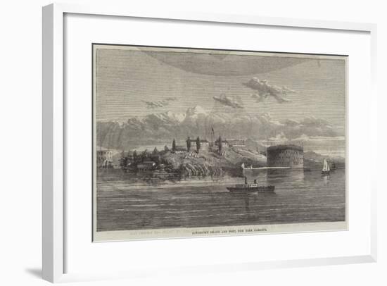 Governor's Island and Fort, New York Harbour-null-Framed Giclee Print