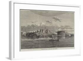 Governor's Island and Fort, New York Harbour-null-Framed Giclee Print