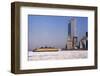 Governor's Island and Manhattan Skyscrapers-null-Framed Photographic Print