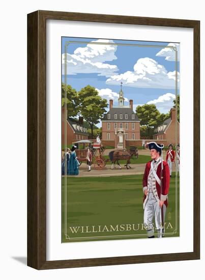 Governor's Palace - Williamsburg, Virginia-Lantern Press-Framed Art Print