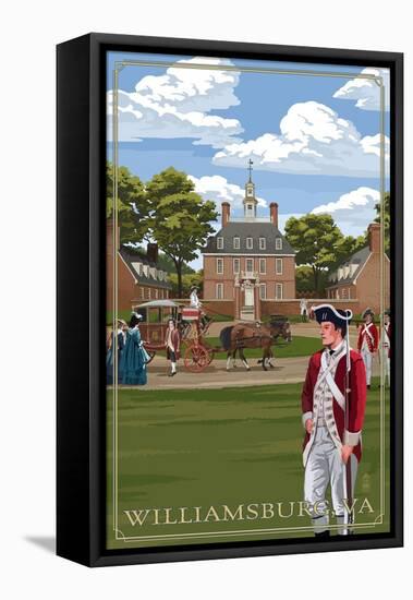 Governor's Palace - Williamsburg, Virginia-Lantern Press-Framed Stretched Canvas