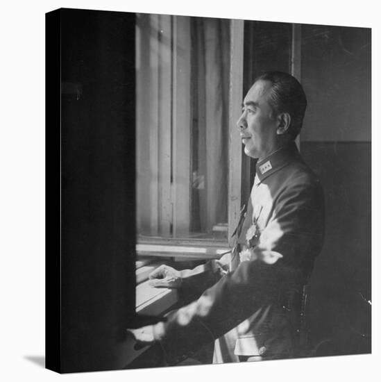 Governor Sheng Shih-Tsai Looking Out Window-null-Stretched Canvas