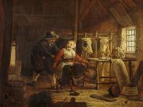 Barn Interior with a Maid Churning Butter-Govert Dircksz. Camphuysen-Giclee Print