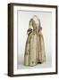 Gown and Petticoat in Ivory or Beige Brocaded Spitalfields Silk, C.1740-60-Anna Maria Garthwaite-Framed Giclee Print