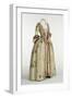 Gown and Petticoat in Ivory or Beige Brocaded Spitalfields Silk, C.1740-60-Anna Maria Garthwaite-Framed Giclee Print