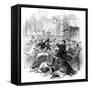 Gown and Town Row, Oxford, 15th November 1845-null-Framed Stretched Canvas