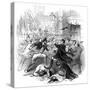 Gown and Town Row, Oxford, 15th November 1845-null-Stretched Canvas