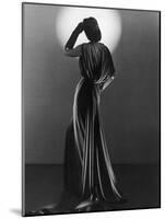 Gown in Mauve Jersey by Balenciaga of Paris Which Makes Dramatic Use of Classical Style Drapery-null-Mounted Photographic Print