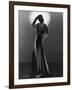 Gown in Mauve Jersey by Balenciaga of Paris Which Makes Dramatic Use of Classical Style Drapery-null-Framed Photographic Print