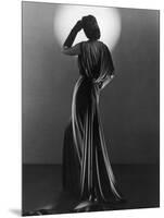 Gown in Mauve Jersey by Balenciaga of Paris Which Makes Dramatic Use of Classical Style Drapery-null-Mounted Photographic Print