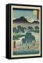 Goyu-Ando Hiroshige-Framed Stretched Canvas