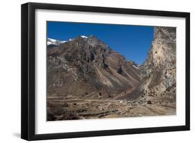 Goyul village between Lingzhi and Chebisa along the Laya-Gasa trekking route, Thimpu District, Bhut-Alex Treadway-Framed Photographic Print