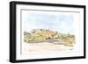 Gozo Ghawdex Malta Victoria Rabat Old Town Skyline and Citadel-M. Bleichner-Framed Art Print