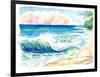 Grace Bay Beach Waves on Tropical Provo Island Turks and Caicos-M. Bleichner-Framed Art Print