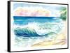 Grace Bay Beach Waves on Tropical Provo Island Turks and Caicos-M. Bleichner-Framed Stretched Canvas
