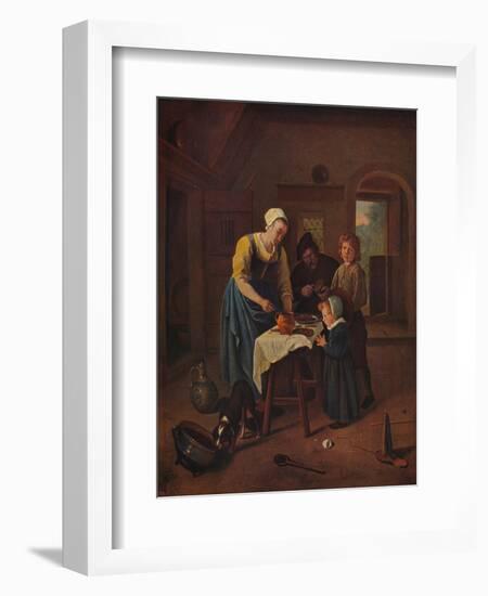 'Grace Before Meat', c1665, (c1915)-Jan Steen-Framed Giclee Print