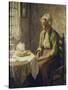 Grace before the Meal-Evert Pieters-Stretched Canvas