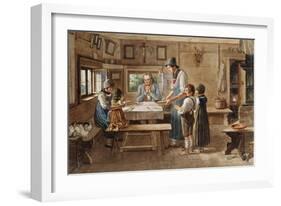 Grace before the Meal-Lorenzo Quaglio-Framed Giclee Print