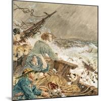 Grace Darling and Her Father Saving the Shipwrecked Crew, 17th September 1838-William Bell Scott-Mounted Giclee Print